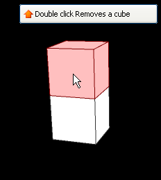 Removing a cube to the design